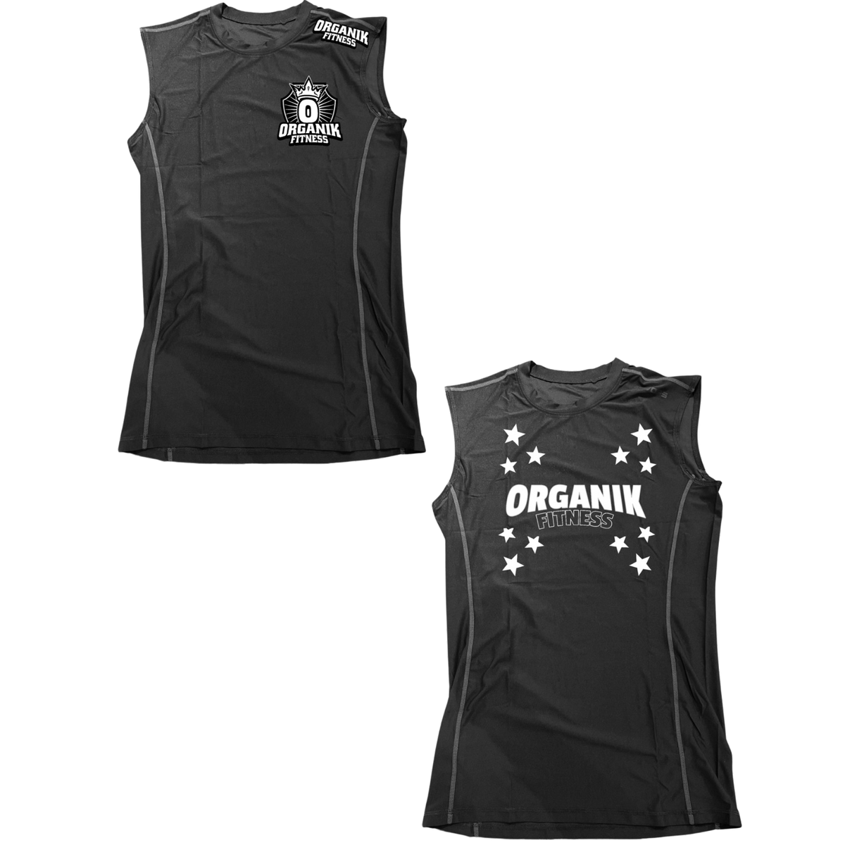 Organik Fitness - Men's Workout Gym Tank Top - Sleeveless - Black