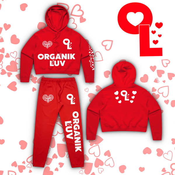 SOLD OUT - Organik Lyfestyle - Organik Luv - Red Croptop Set