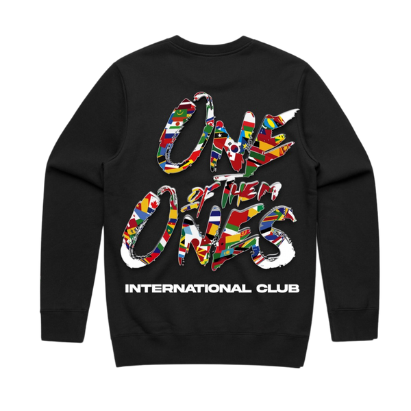 Organik Lyfestyle - 1OFTHEM1's International Club - Black Crewneck