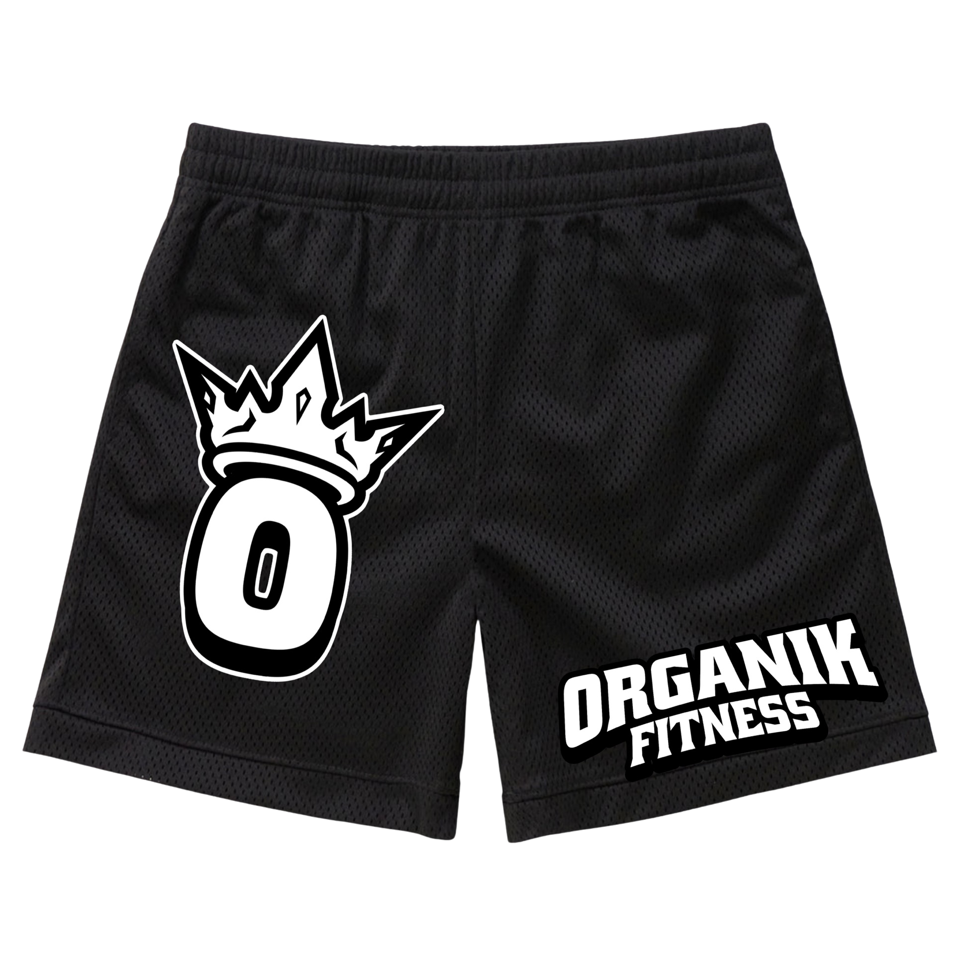 Organik Fitness - Men's Workout Mesh Shorts - Breathable - Black