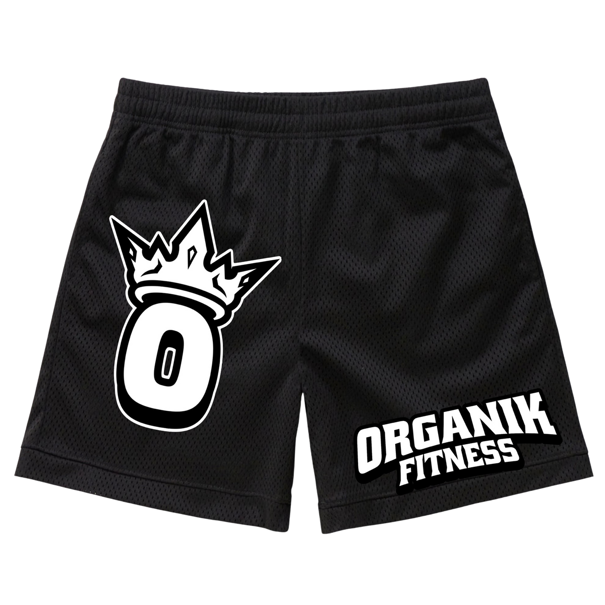 Organik Fitness - Men's Workout Mesh Shorts - Breathable - Black