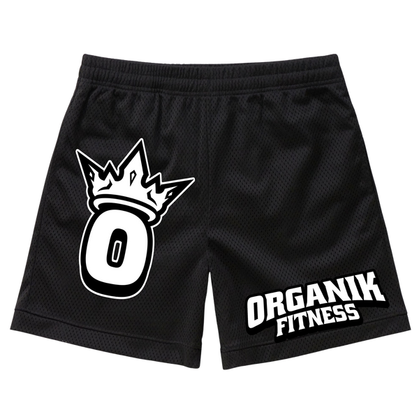 Organik Fitness - Men's Workout Mesh Shorts - Breathable - Black
