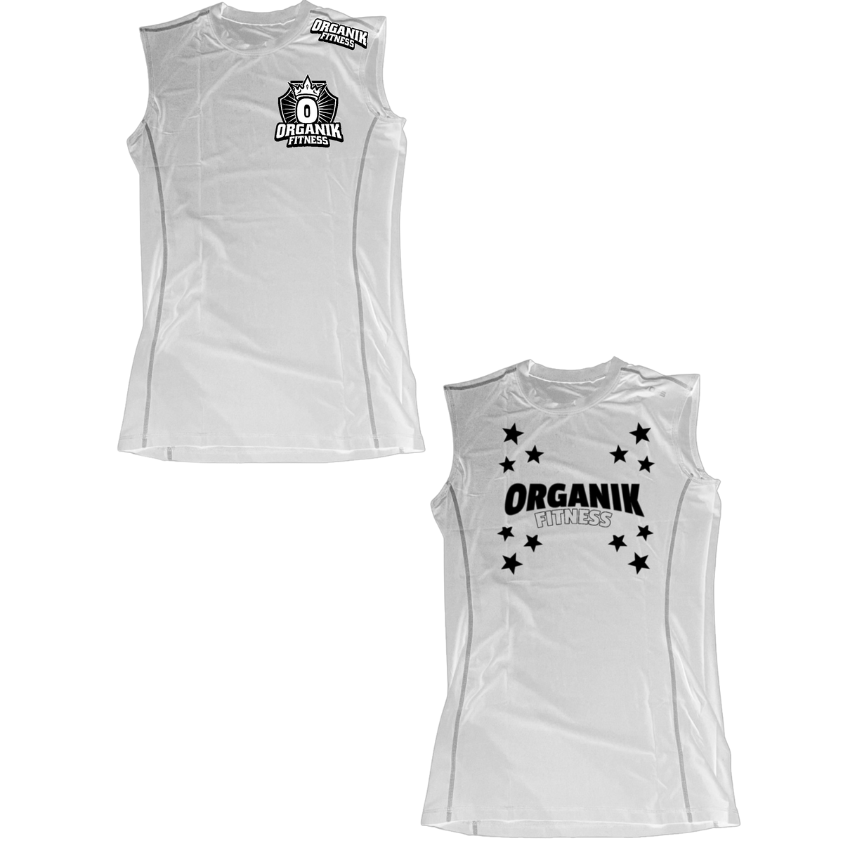 Organik Fitness - Men's Workout Gym Tank Top - Sleeveless - White