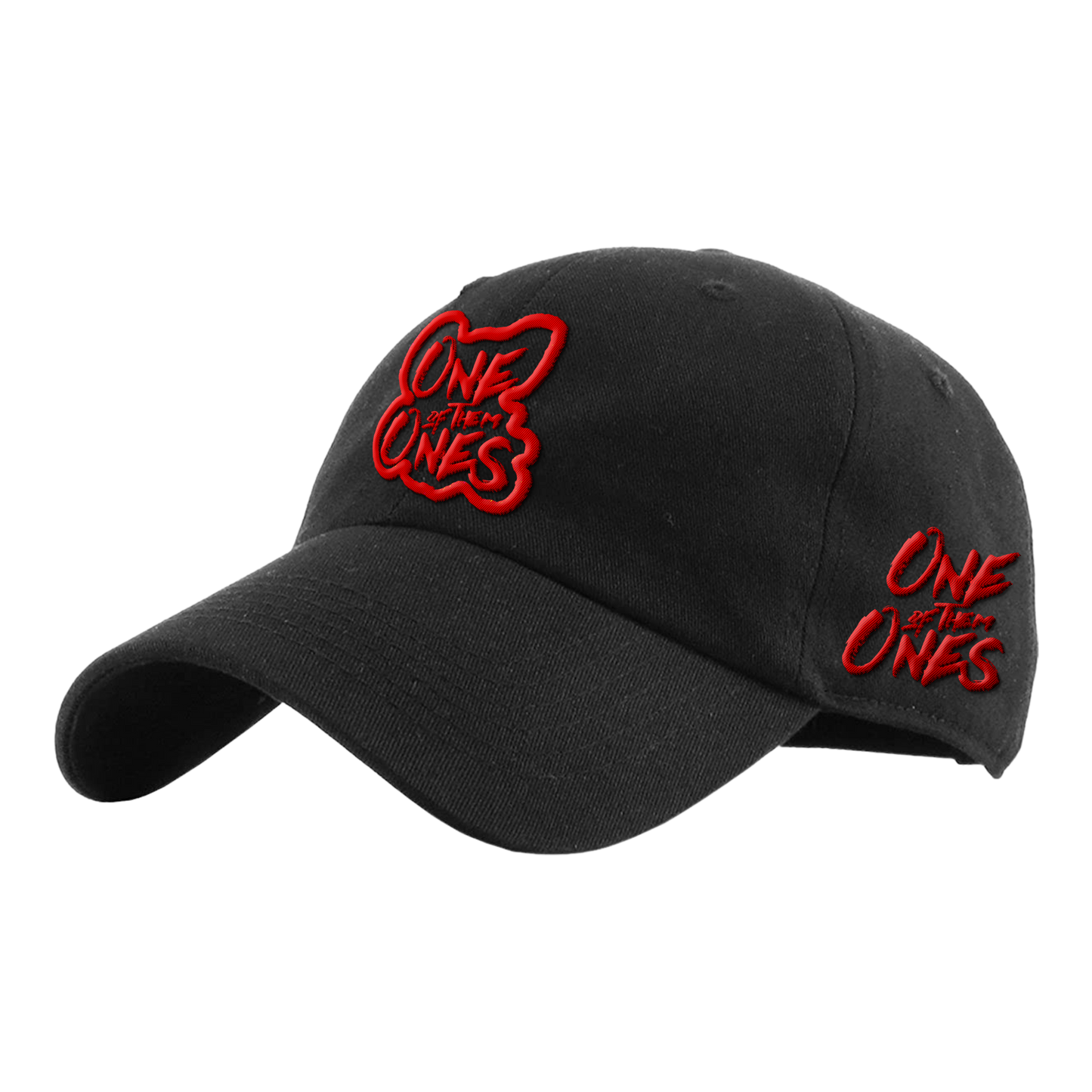 Organik Lyfestyle - 1OfThem1's OG Red Dad Hat W/Side Embroidery